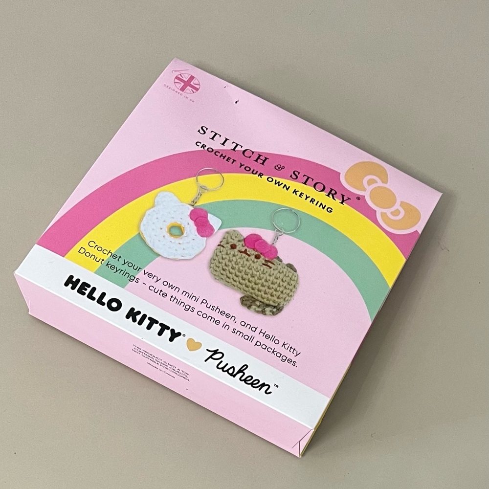 Stitch & Story Hello Kitty x Pusheen Crochet Your Own Keyring Kit